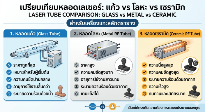 ข้อดีข้อเสียหลอดเลเซอร์แต่ละประเภท